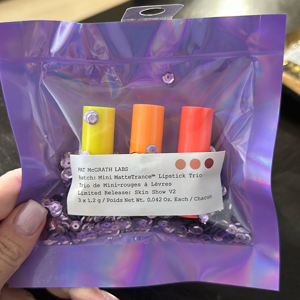 Brand new pat McGrath mini matt trance lipstick trio